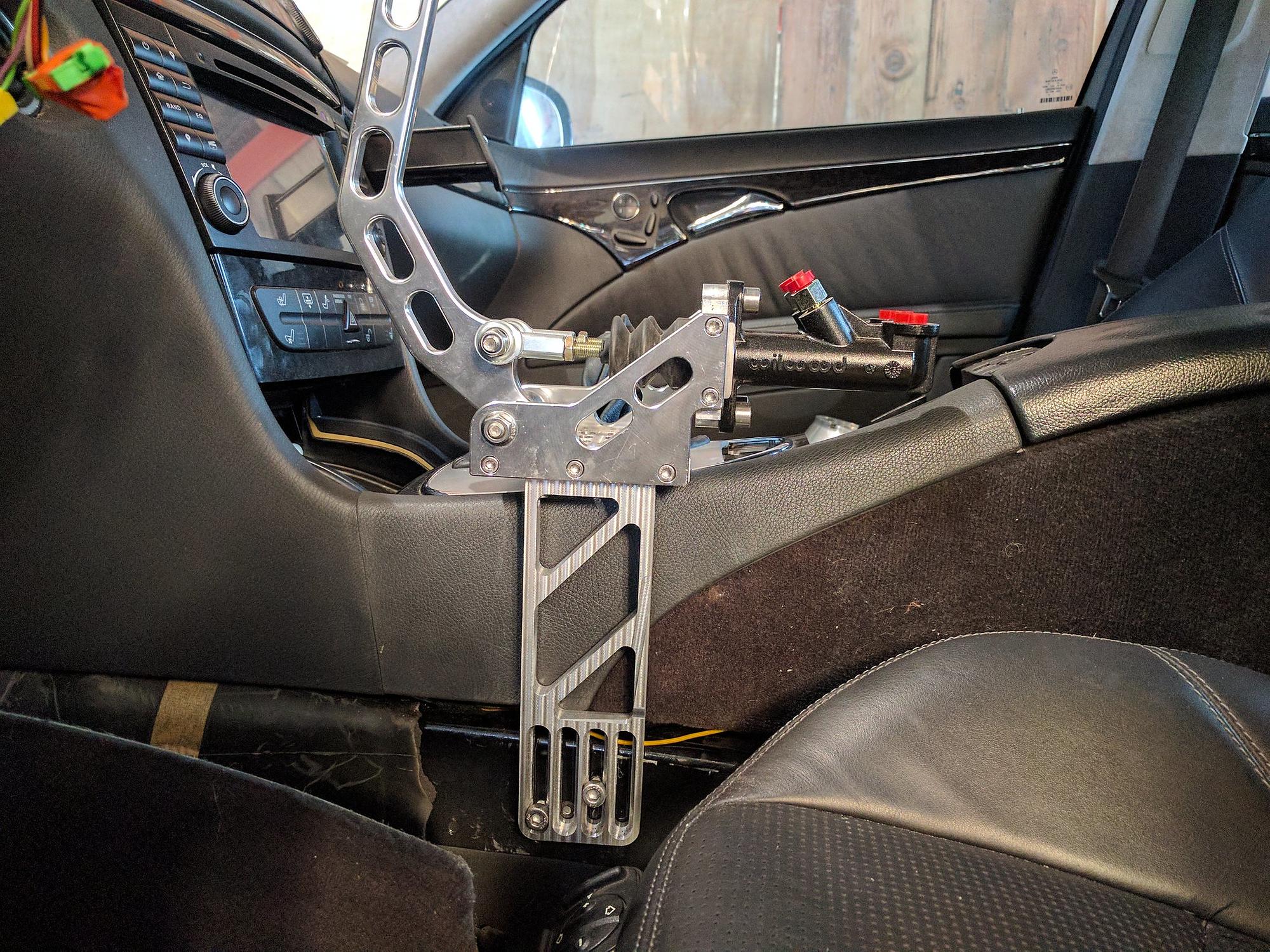 Mercedes drift handbrake installation mock up