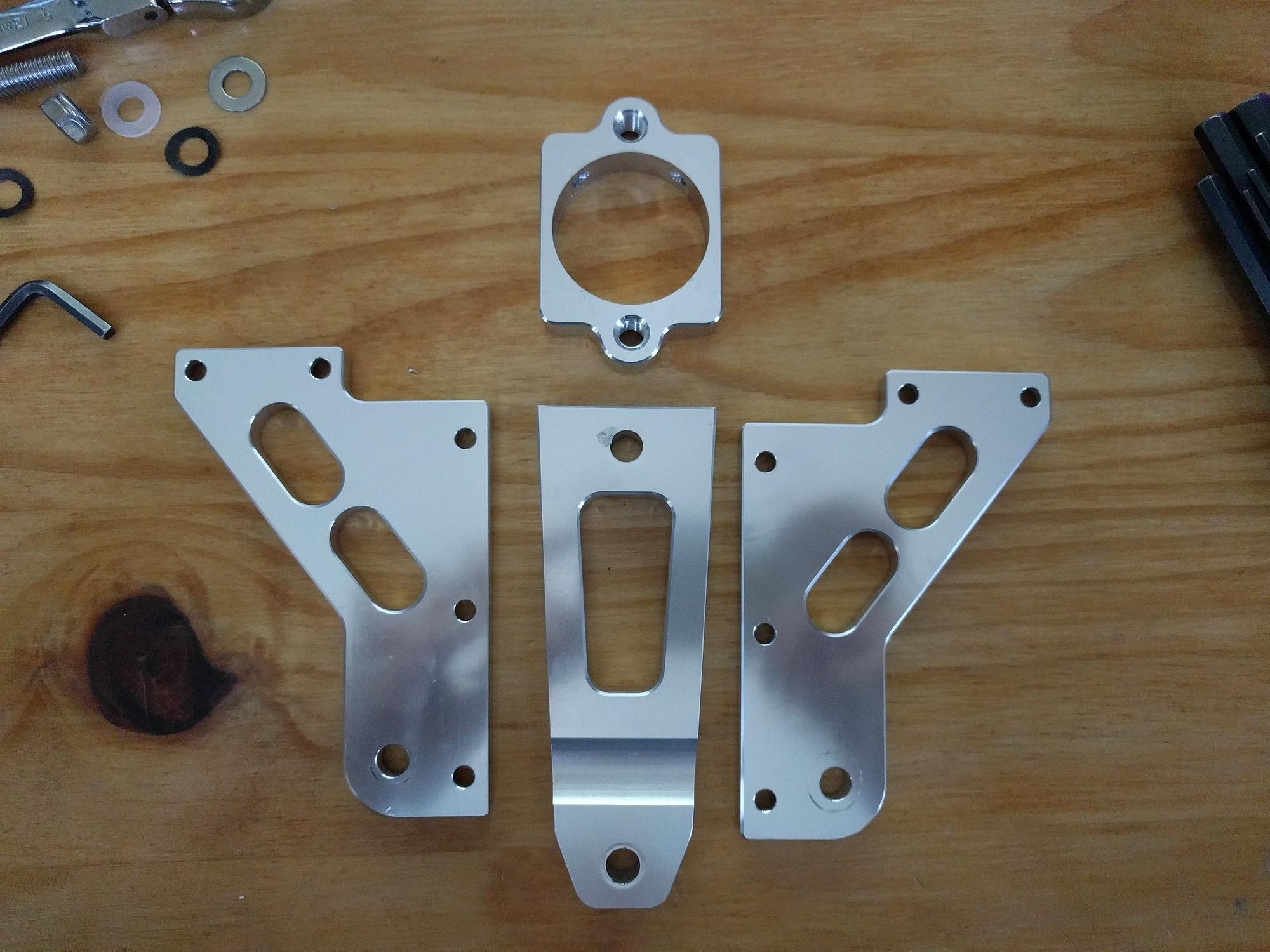 Single channel handbrake bracket taken apart